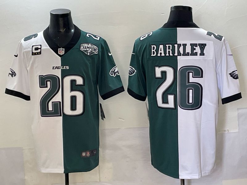 Men Philadelphia Eagles #26 Barkley green white Nike Limited NFL 2025 Jersey style 03